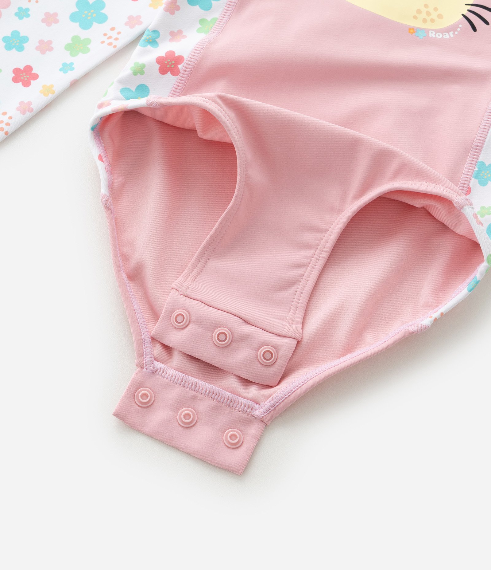 Maiô Infantil com Manga Longa Estampa de Gatinho – Tam 2 a 4 Anos Rosa Claro 5