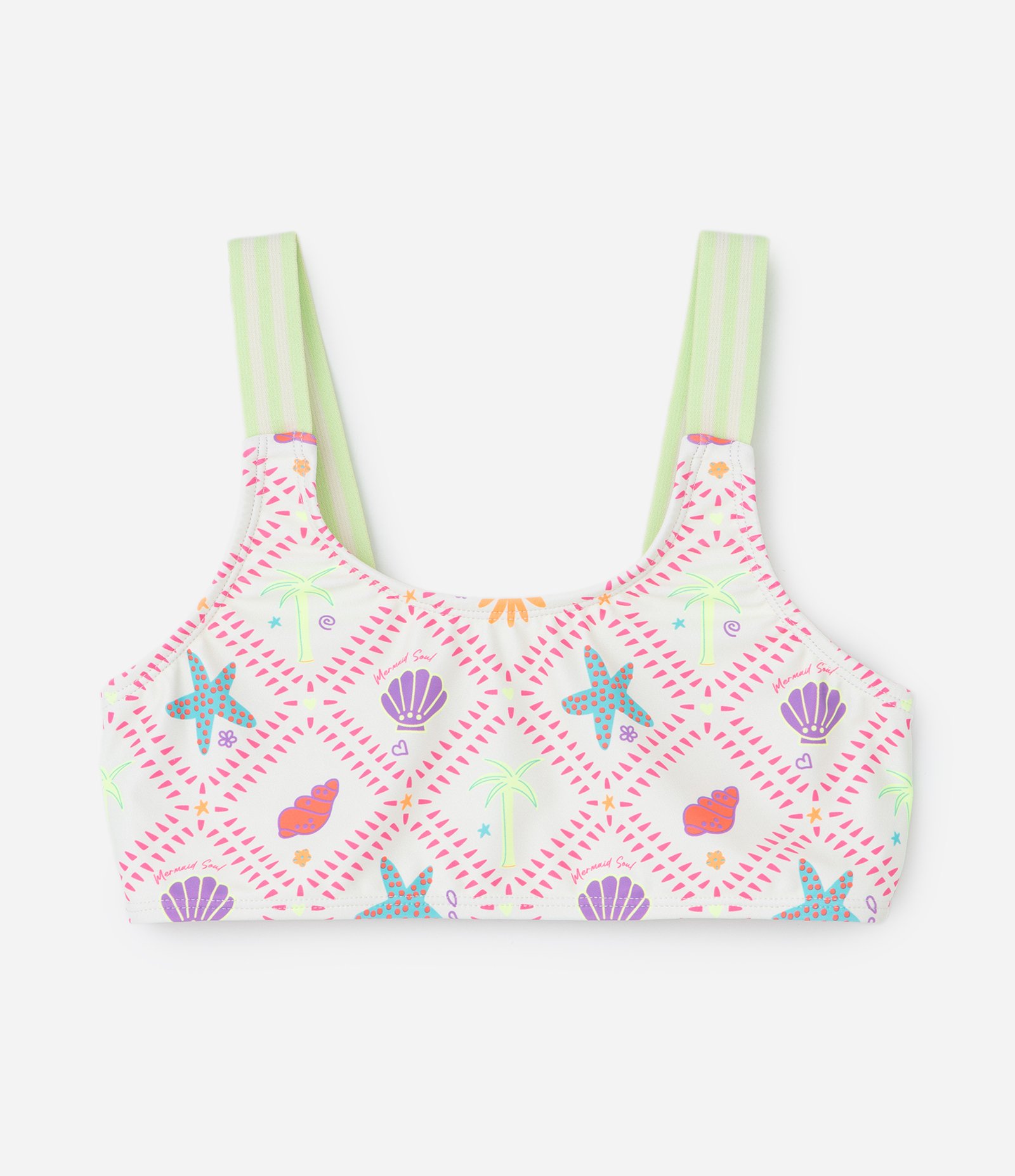 Biquíni Infantil com Estampa Fundo do Mar - Tam 5 a 14 Anos Multicores 2