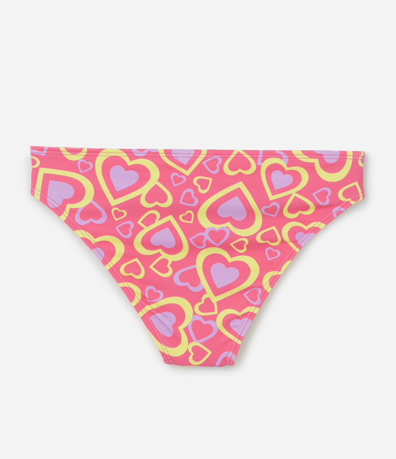 Biquini Infantil com Alças Assimétricas e Estampa de Corações - Tam 7 a 14 Anos Multicores 6