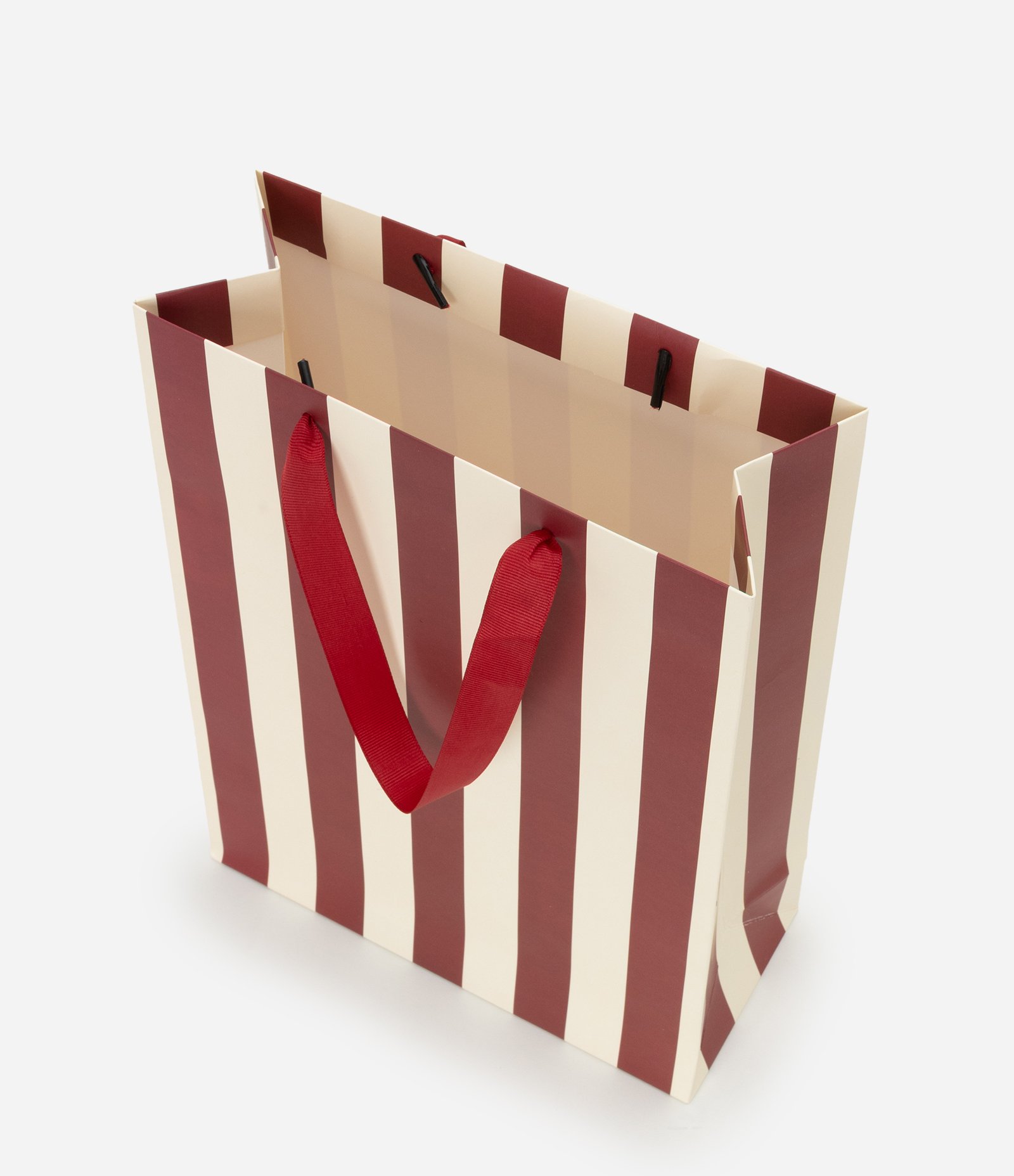 Embalagem de Presente Pequena com Estampa Listrada Vermelho 3