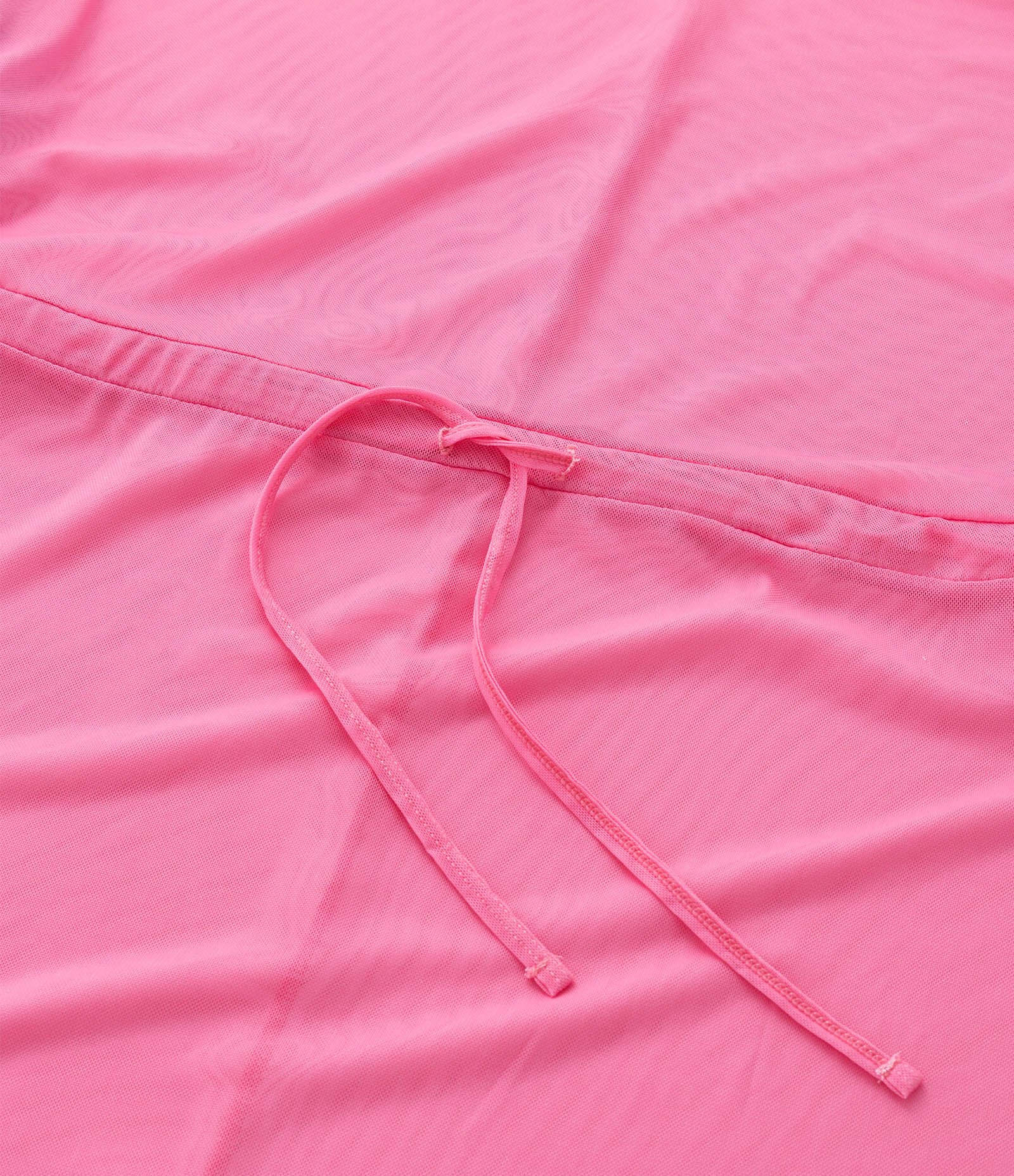 Saída de Praia Infantil em Tule com Mini Pompos - Tam 3 ao 16 Rosa 5