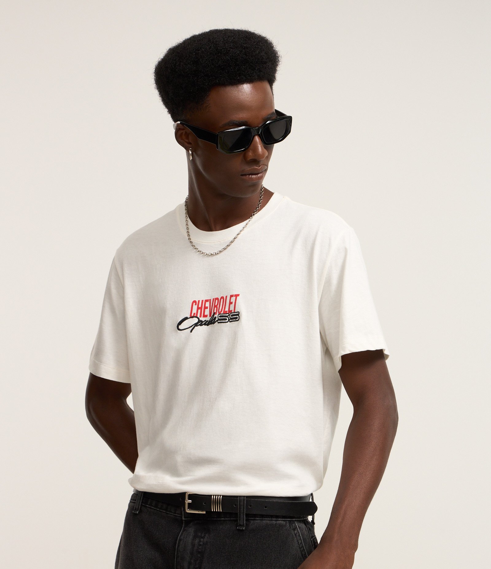 Camiseta Comfort em Algodão com Estampa Chevrolet Opala Branco 1
