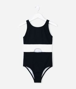 Maiô Infantil Em Microfibra Com Recorte – Tam 5 A 16 Anos