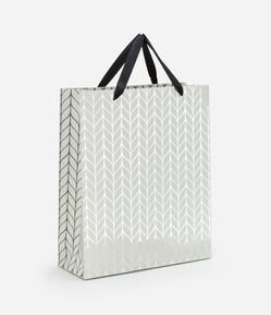 Embalagem de Presente Média com Estampa Espinha de Peixe