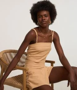 Blusa Cropped em Crepe com Amarração