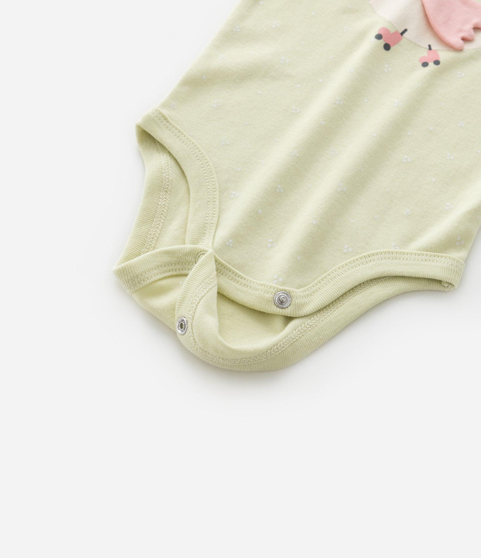 Body Infantil em Suedine com Estampa de Passarinho - Tam RN a 18 Meses Verde 5