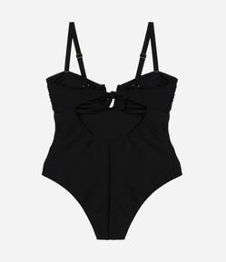 Maiô Canelado com Decote Coração Curve e Plus Size