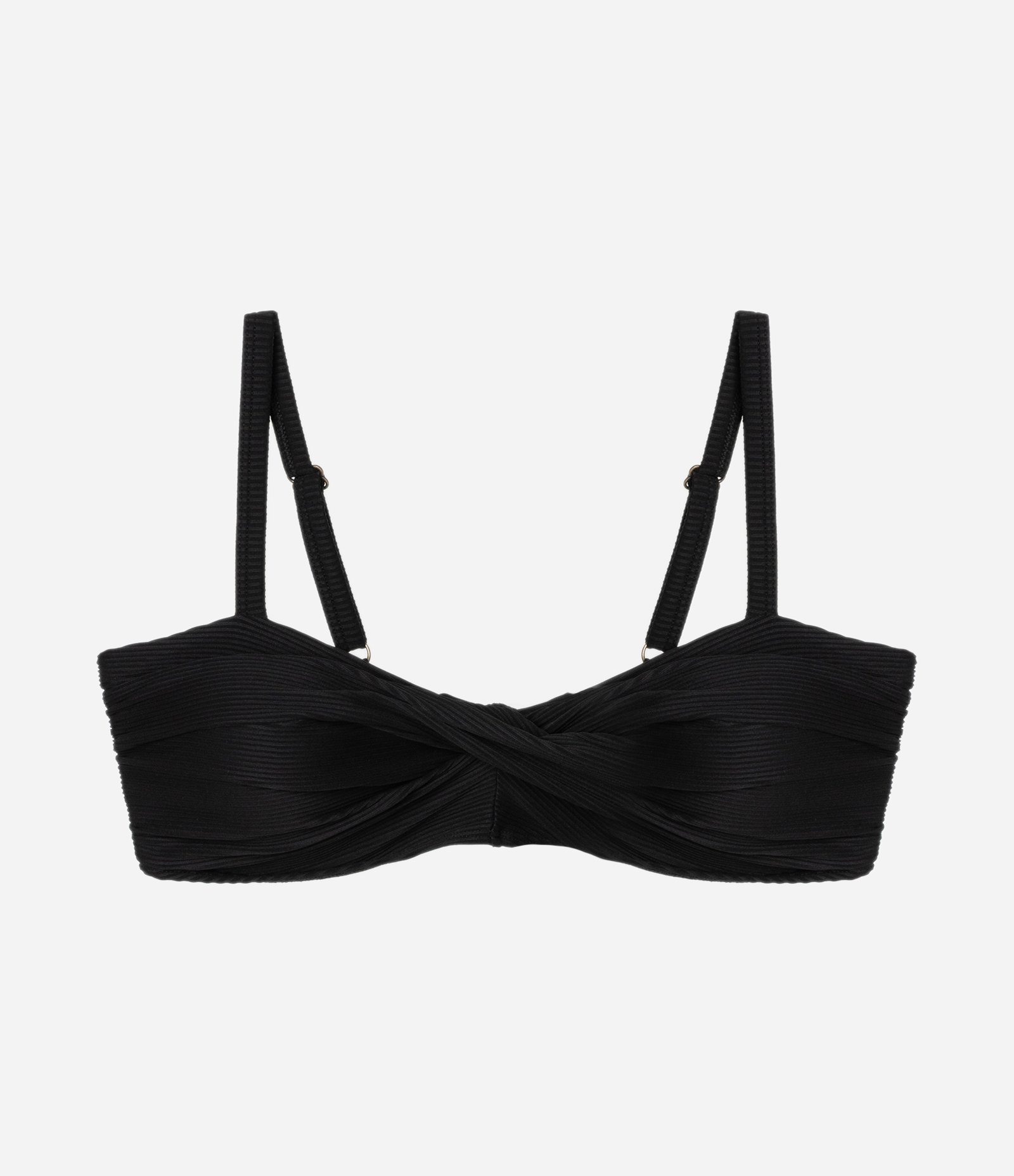 Biquíni Top Bandeau Canelado Curve e Plus Size Preto 4