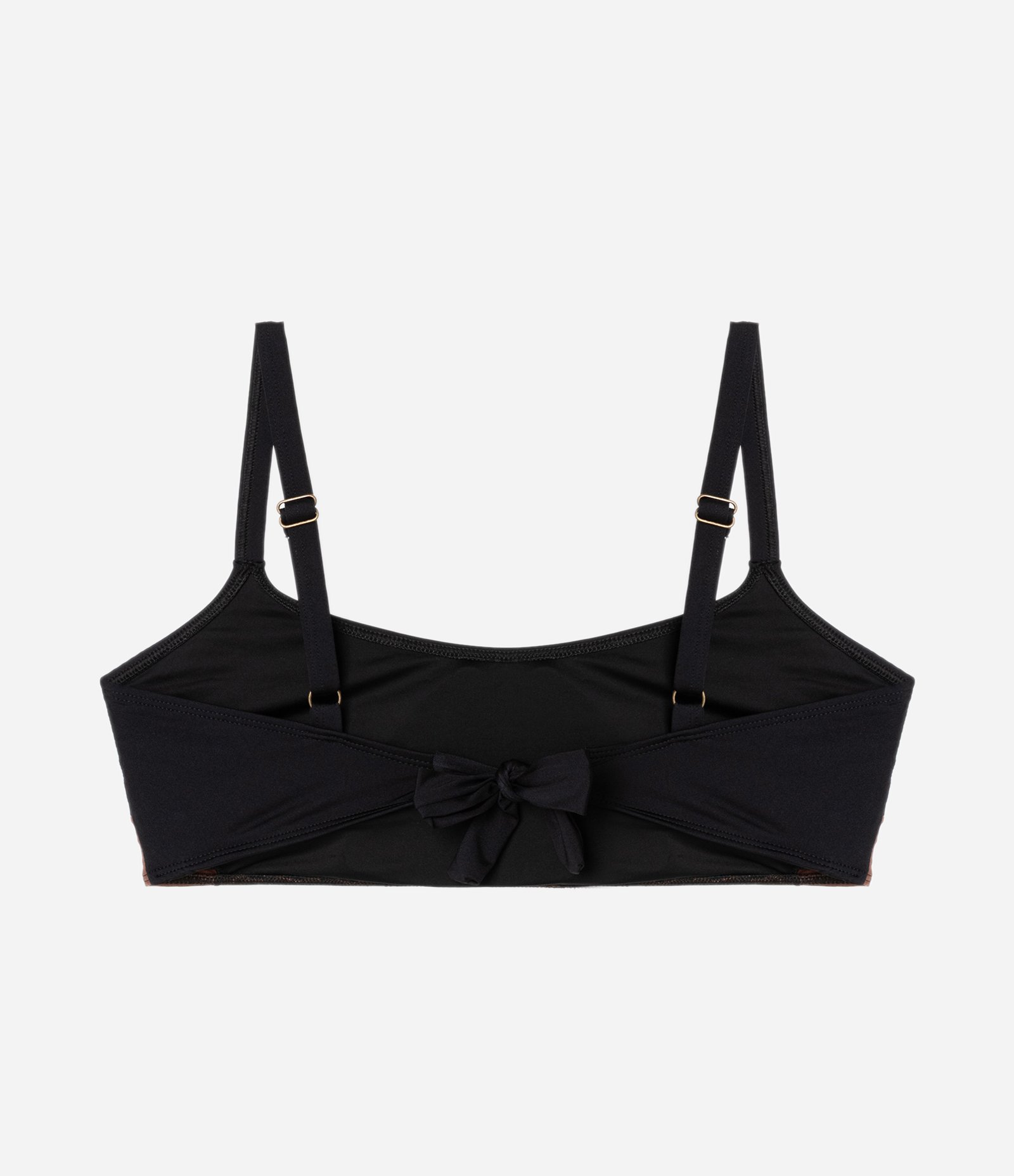 Biquíni Top Reto Bicolor Ashua Curve e Plus Size Preto/Marrom 7