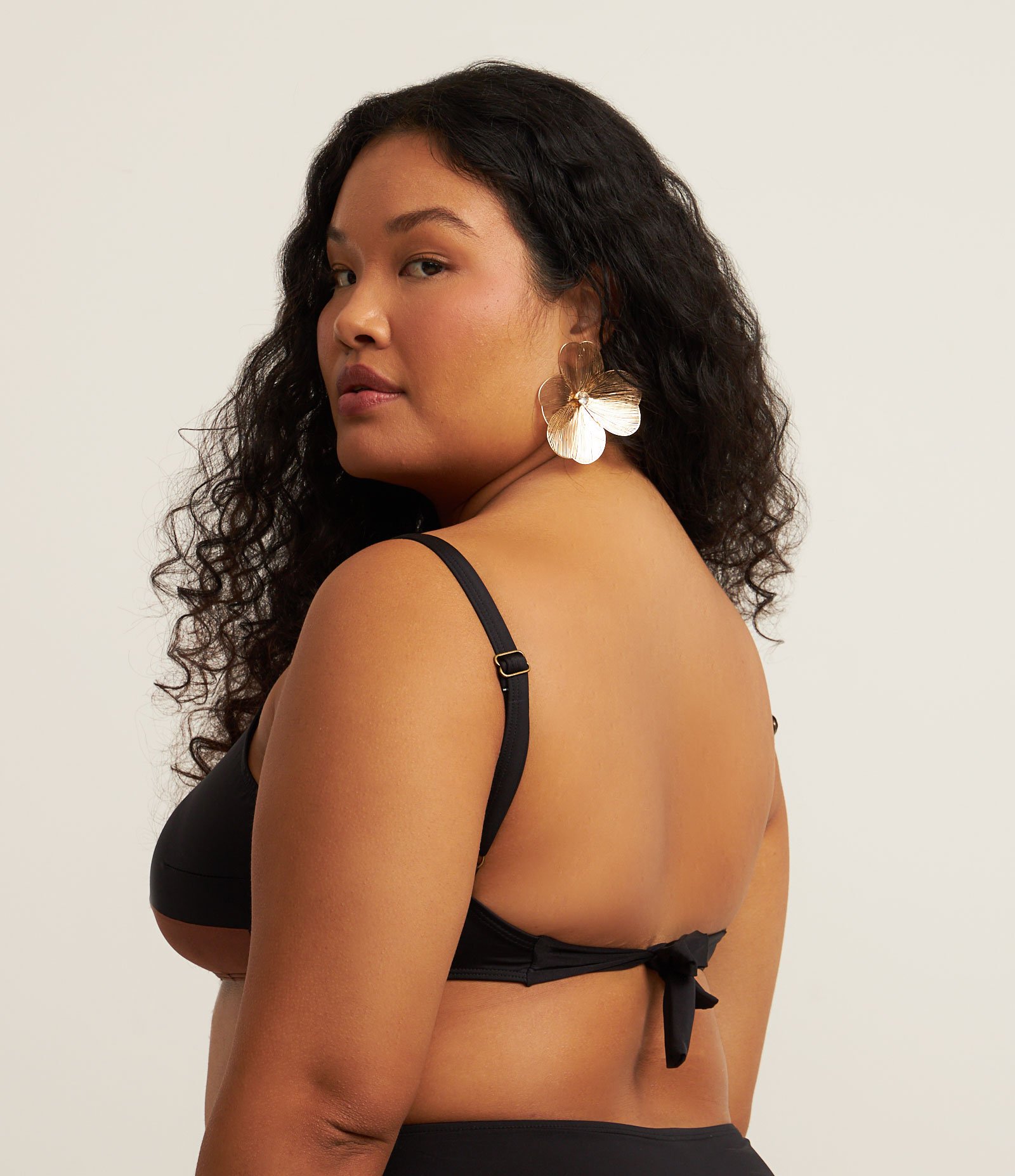 Biquíni Top Reto Bicolor Ashua Curve e Plus Size Preto/Marrom 4