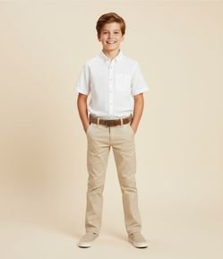 Camisa Infantil em Viscolinho com Bolso - Tam 5 a 14 Anos