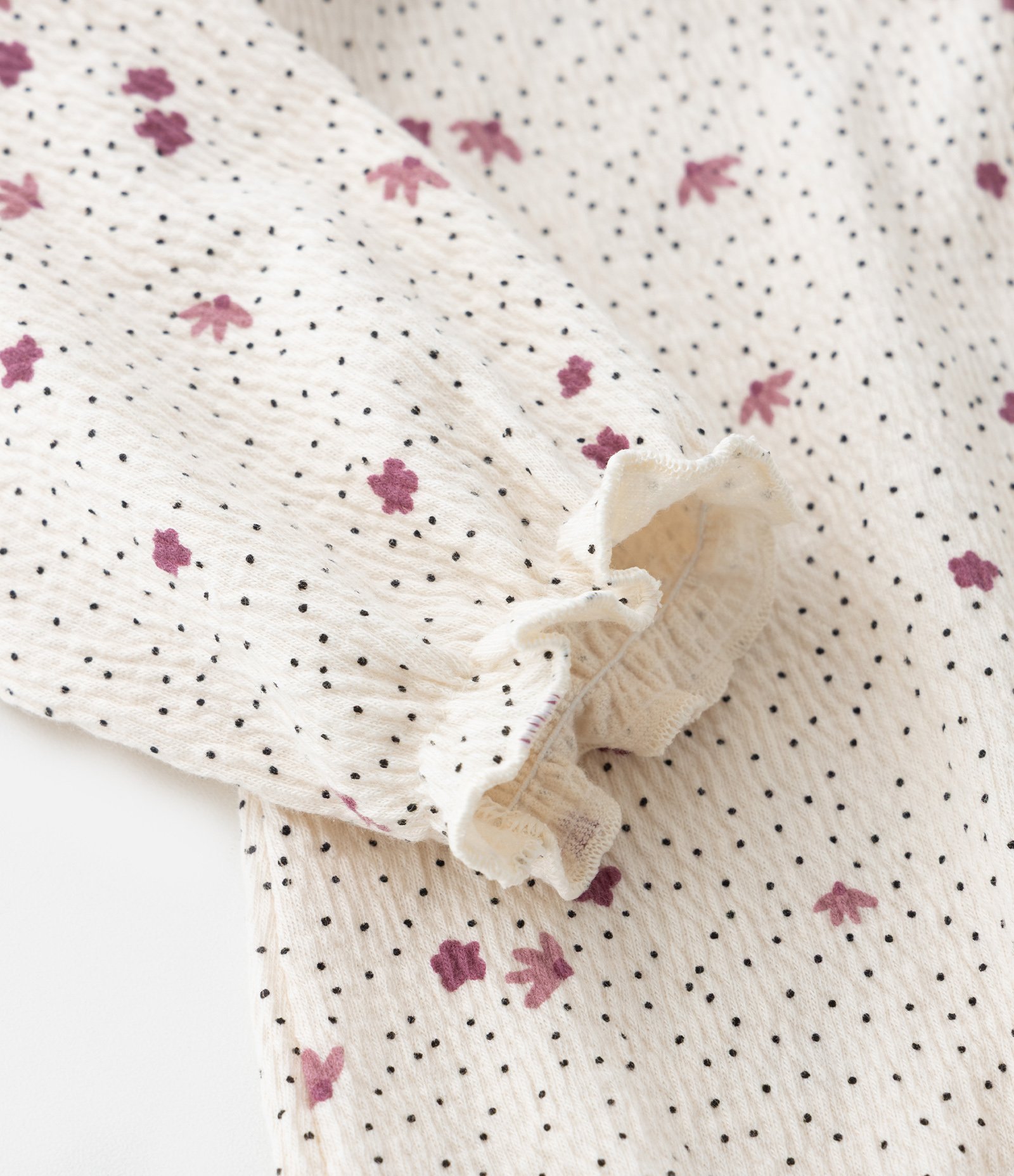 Body Infantil Texturizado com Estampa Floral - Tam 0 a 18 meses Bege 3