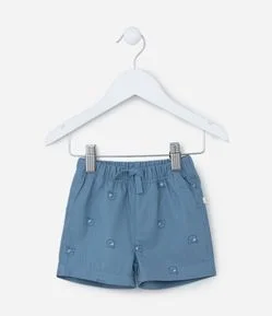 Bermuda Infantil em Sarja com Estampa Bichinhos - Tam 0 a 18 meses