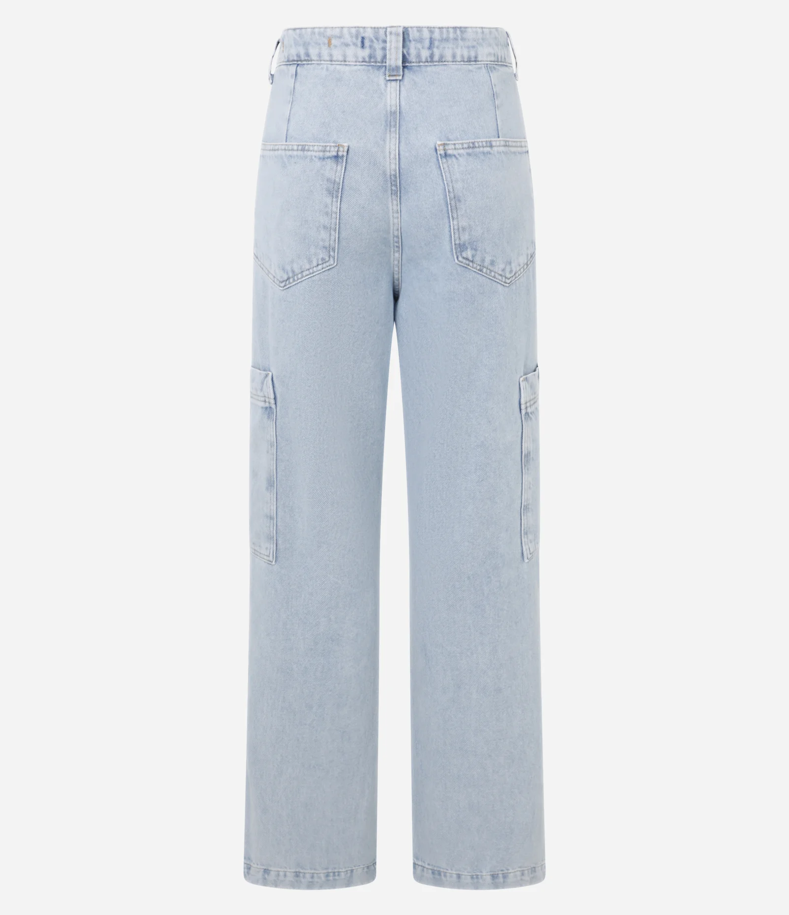 Calça Anos 90 em Jeans com Cintura Alta e Bolsos Laterais Azul 2