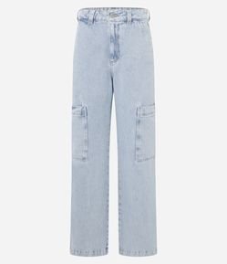 Calça Anos 90 em Jeans com Cintura Alta e Bolsos Laterais