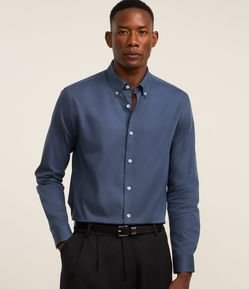 Camisa Regular Básica em Oxford
