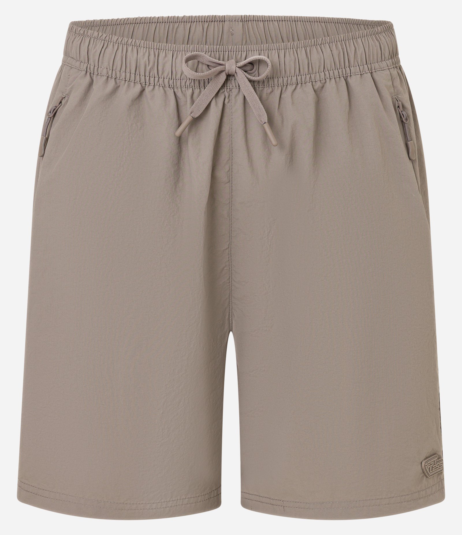 Bermuda Esportiva em Poliamida com Cós Elástico e Bolsos com Zíper Marrom 6