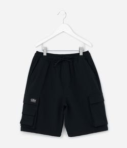 Bermuda Infantil em Poliamida com Bolso Cargo - Tam 5 a 14 Anos