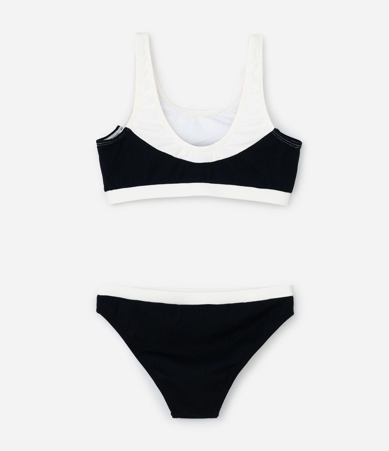 Biquini Infantil em Microfibra com Textura - Tam 5 a 16 Anos Preto/Branco 2