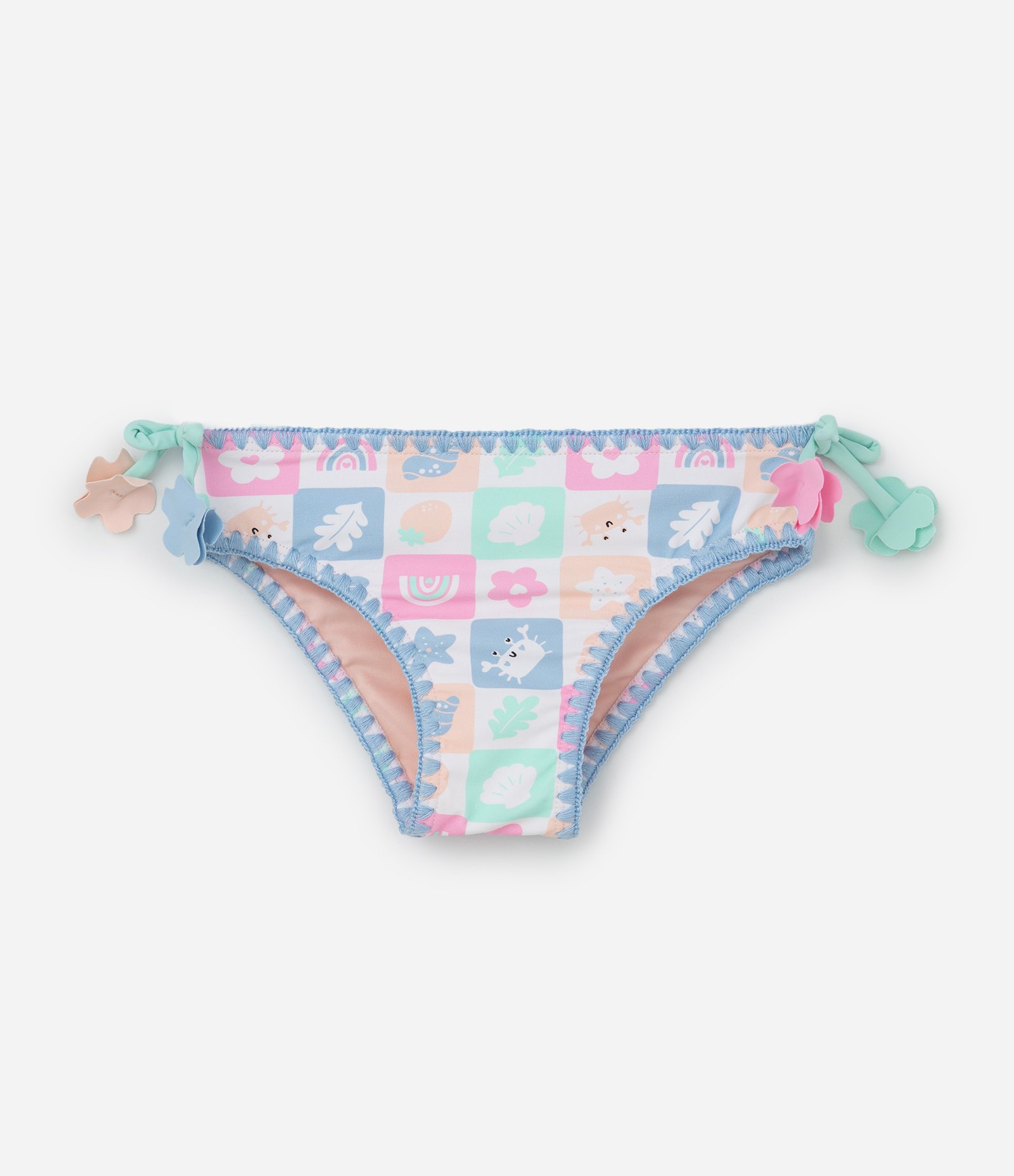 Conjunto Infantil com Proteção UV Estampa Tropical e Flores 3D - Tam 1 a 4 Anos Multicores 4