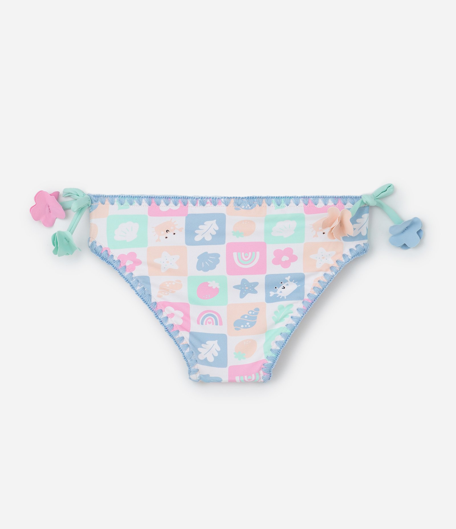 Conjunto Infantil com Proteção UV Estampa Tropical e Flores 3D - Tam 1 a 4 Anos Multicores 5