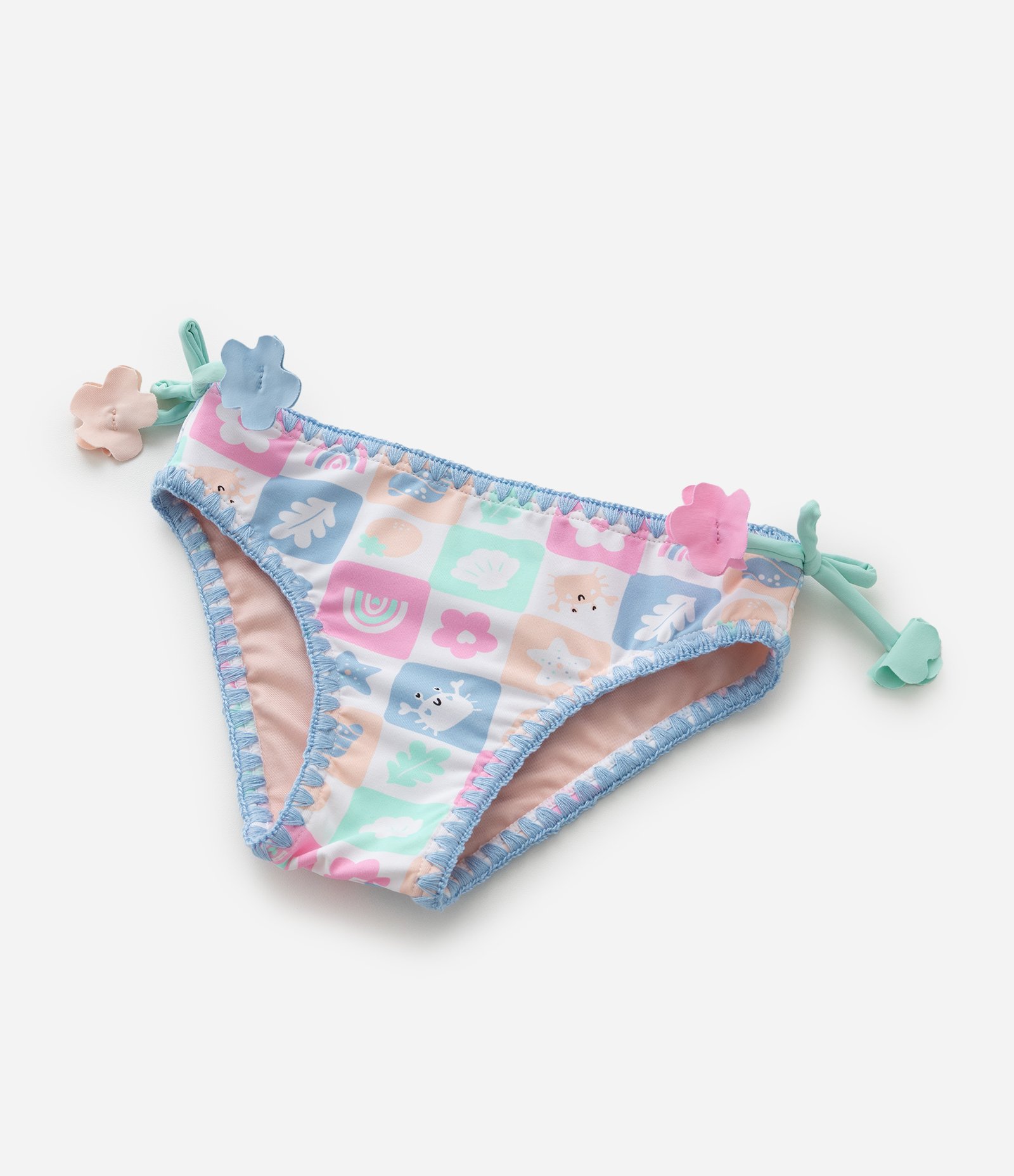 Conjunto Infantil com Proteção UV Estampa Tropical e Flores 3D - Tam 1 a 4 Anos Multicores 6