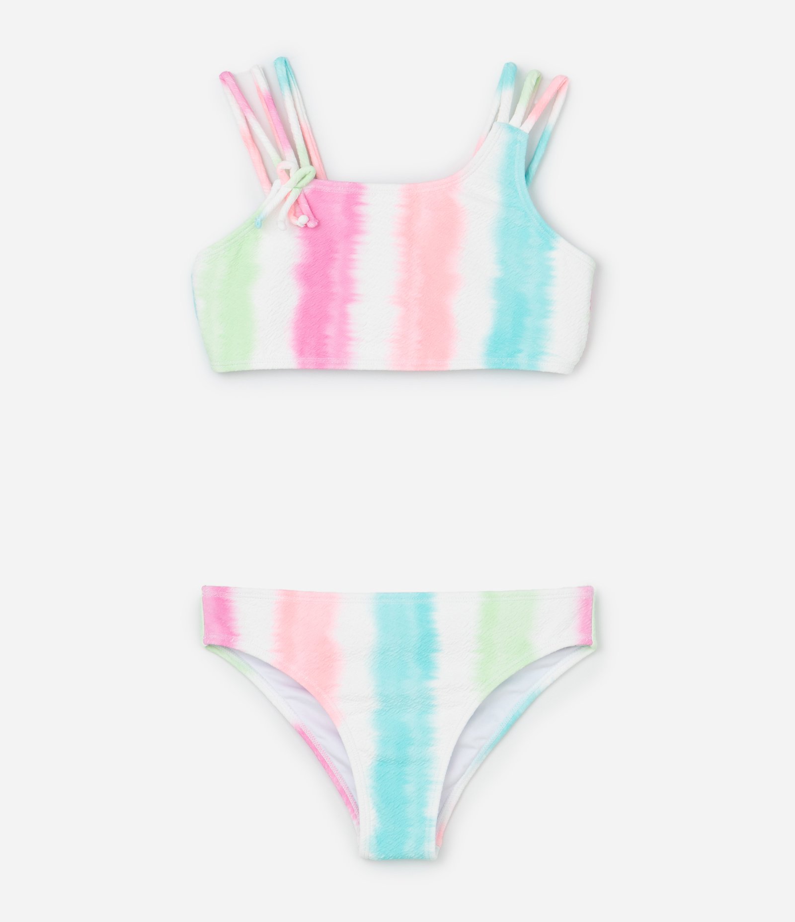 Biquini Infantil em Microfibra com Estampa Degrade Texturizado - Tam 5 a 14 Anos Multicores 1