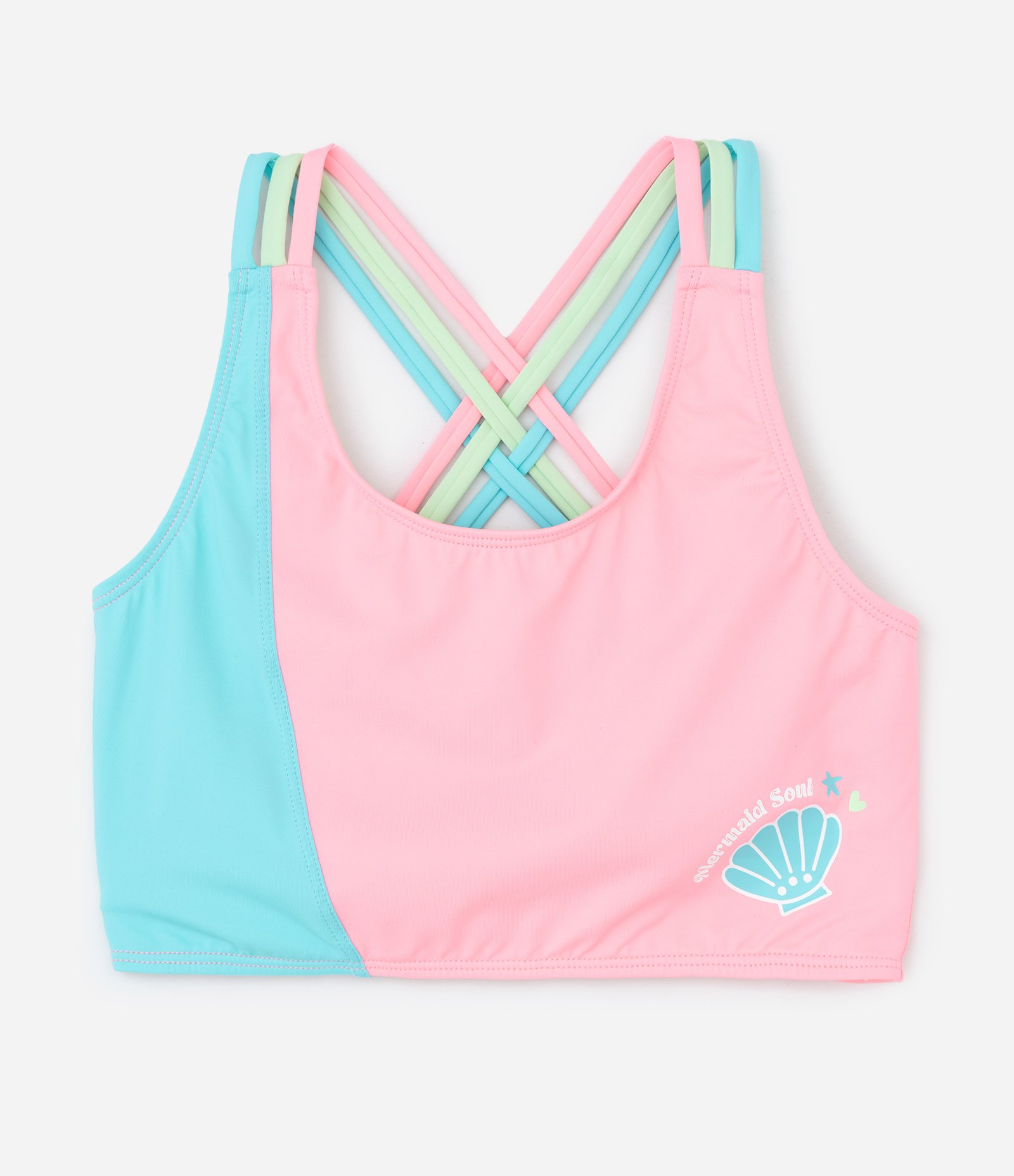 Biquini Infantil em Microfibra com Alças Cruzadas - Tam 5 a 14 Anos Multicores 3