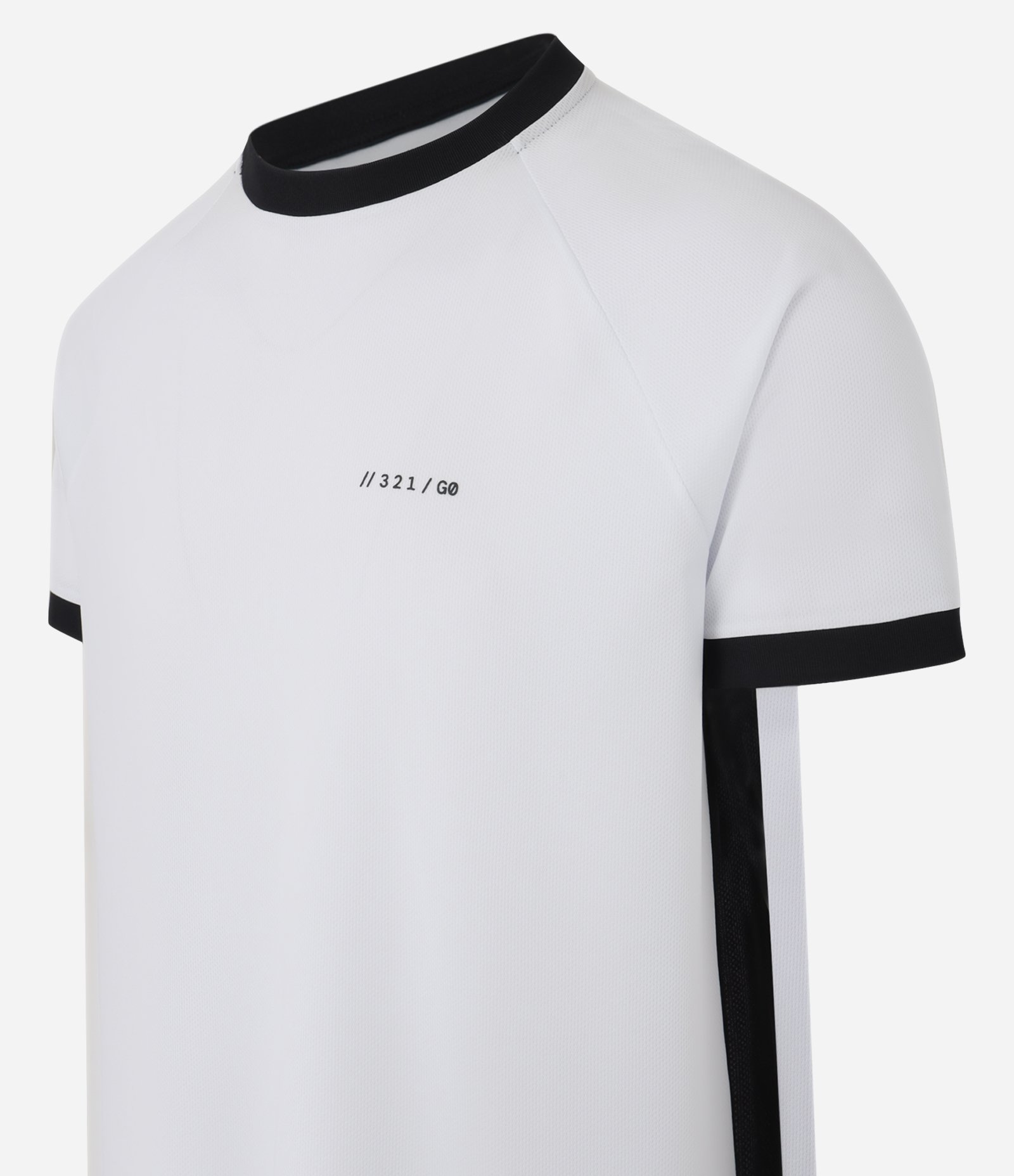 Camiseta Esportiva de Futebol em Tecnologia Dry em Recortes Contrastantes Branco 5