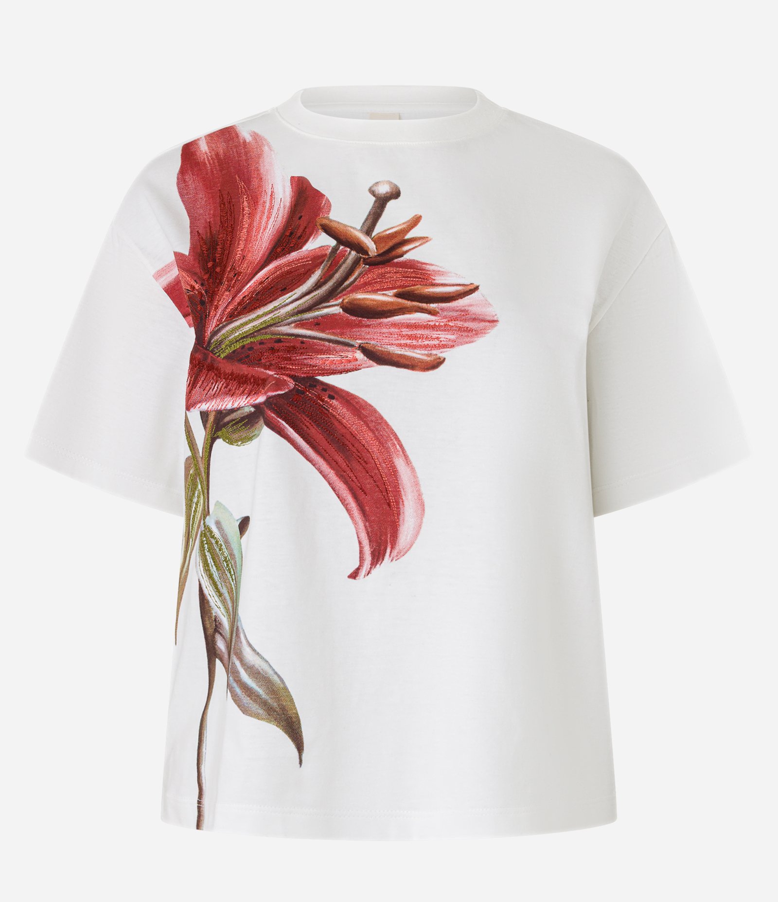 Blusa em Algodão com Estampa Floral de Lírio Branco 5