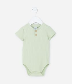 Body Infantil Canelado com Botões - Tam 0 a 24 meses
