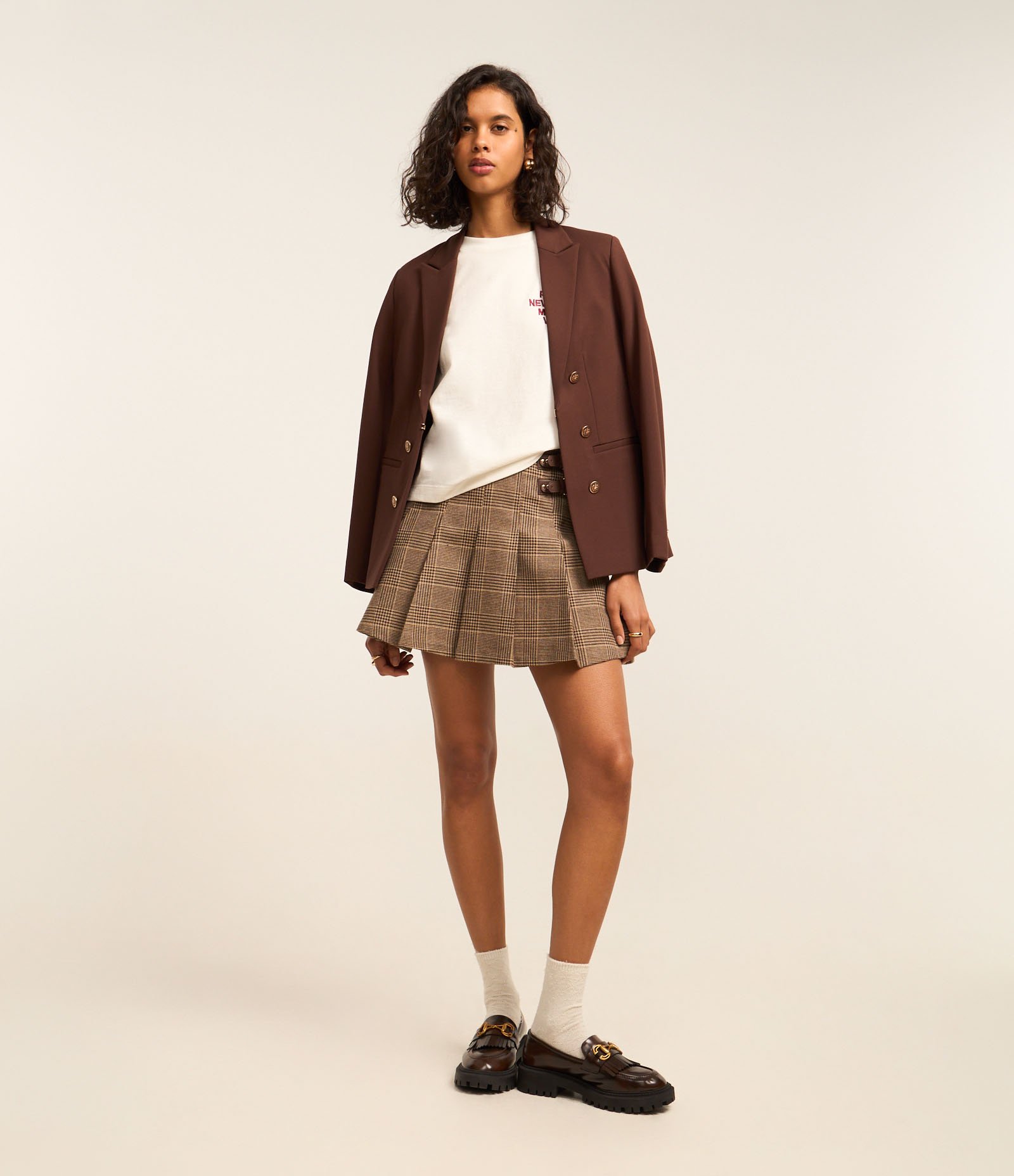 Camiseta Boxy em Algodão com Bordado New York Branco 2