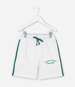 Bermuda Infantil com Detalhes Contrastantes - Tam 5 a 14 Anos
