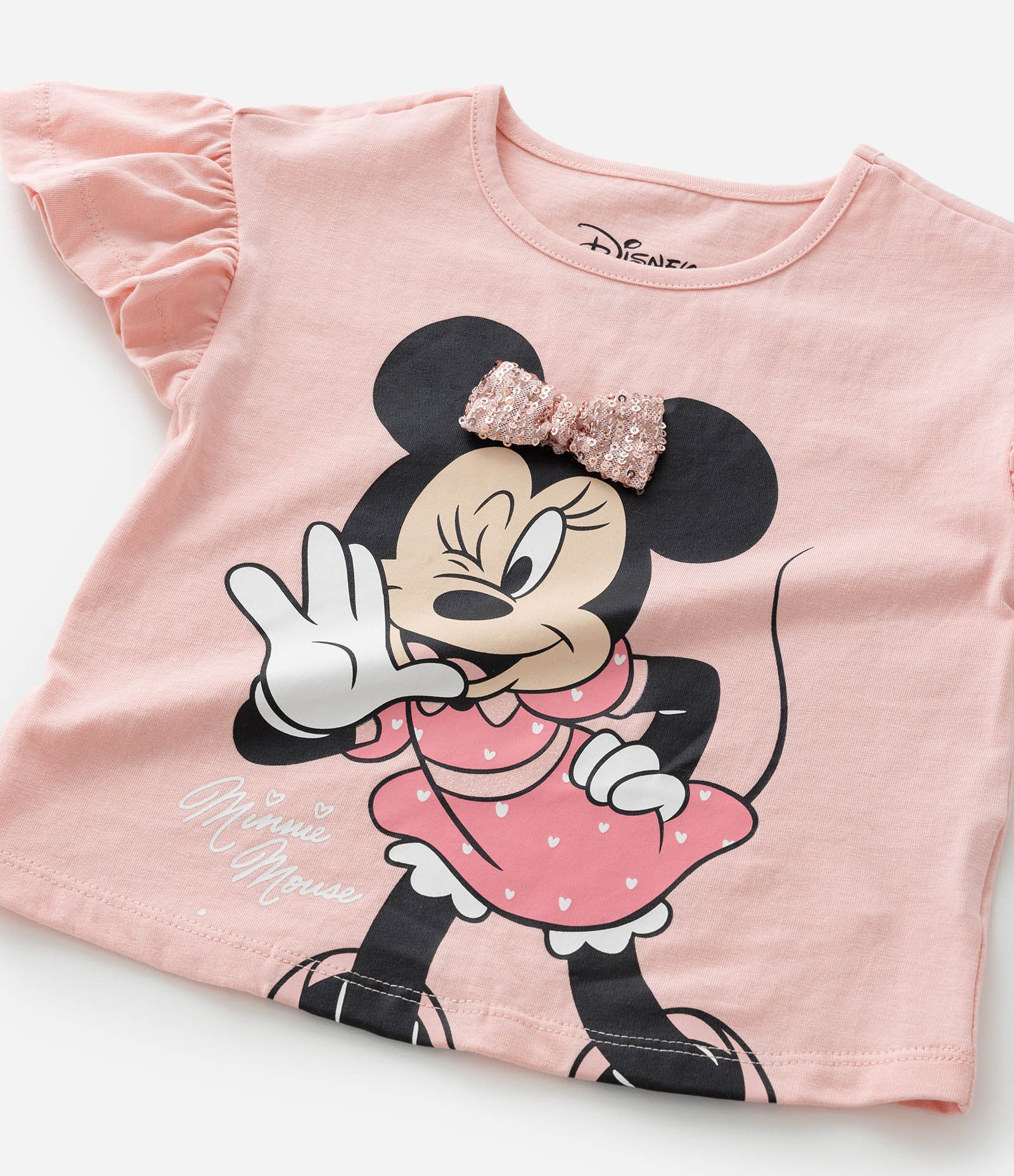 Conjunto Infantil com Estampa Minnie - Tam 1 a 6 Anos Rosa/Branco 12