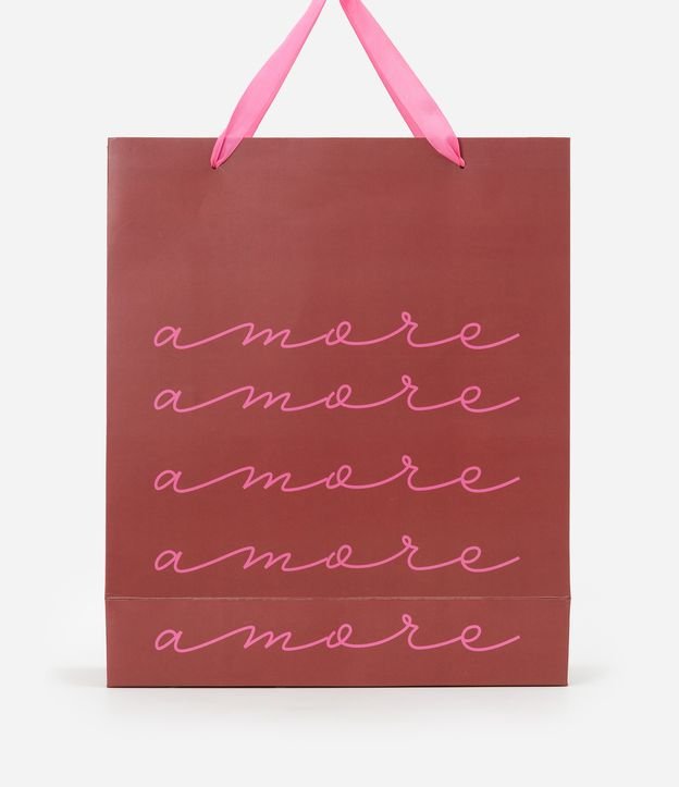 Embalagem de Presente Média com Lettering Amore
