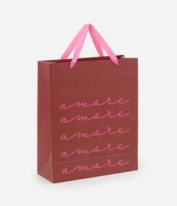 Embalagem de Presente Média com Lettering Amore