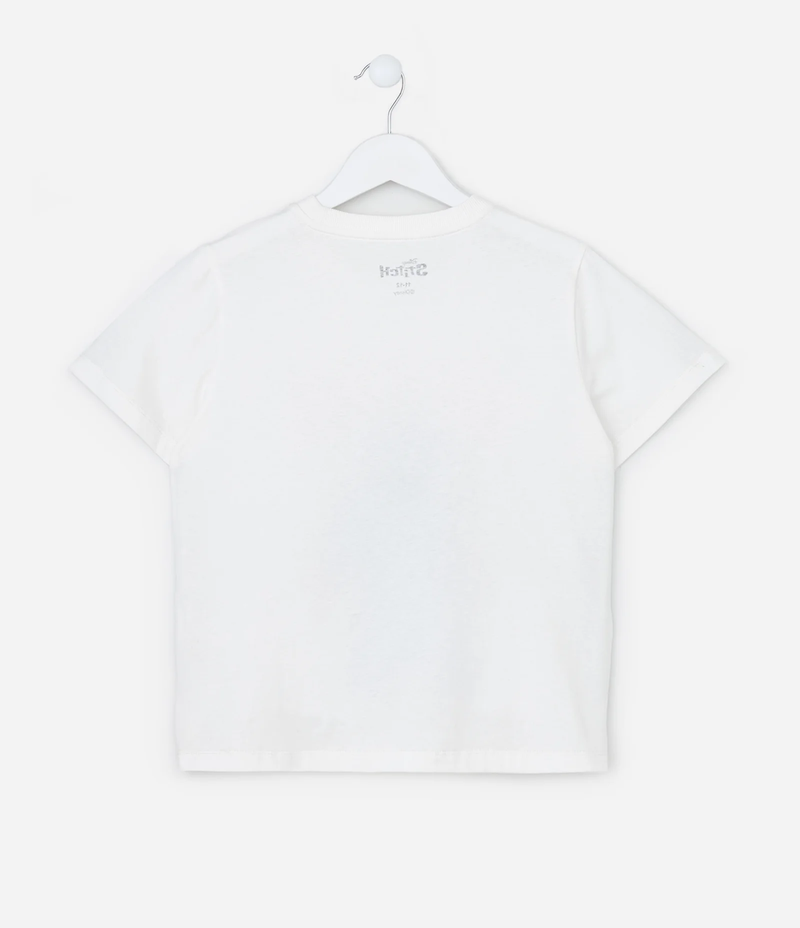Camiseta Infantil com Estampa do Stitch - Tam 5 a 14 Anos Branco 3