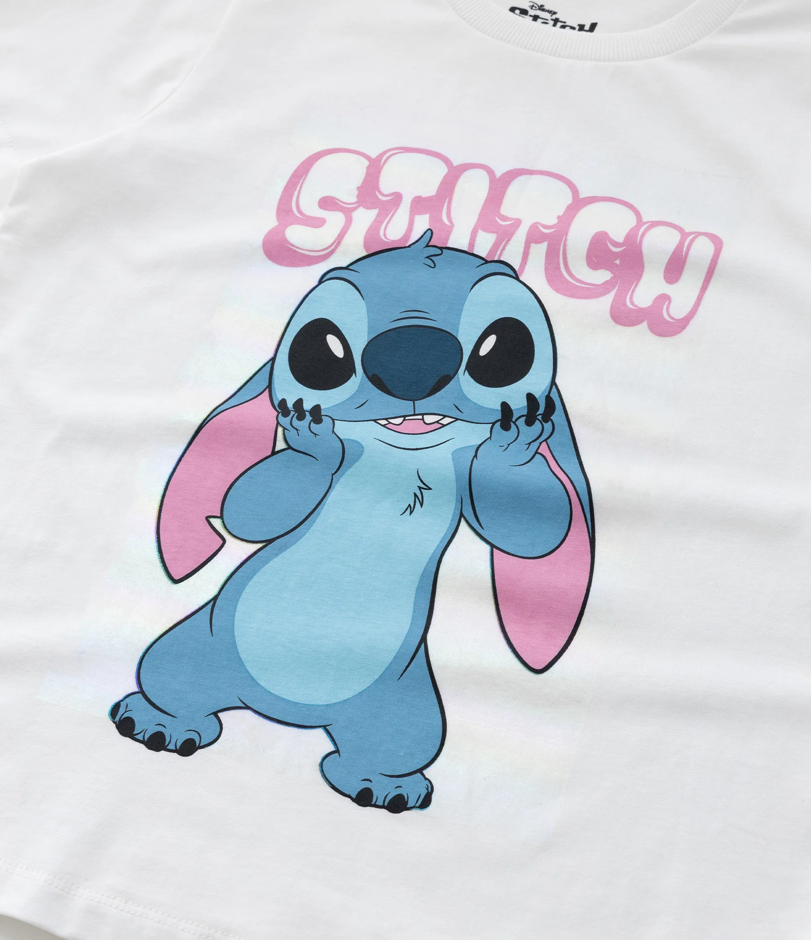 Camiseta Infantil com Estampa do Stitch - Tam 5 a 14 Anos Branco 6