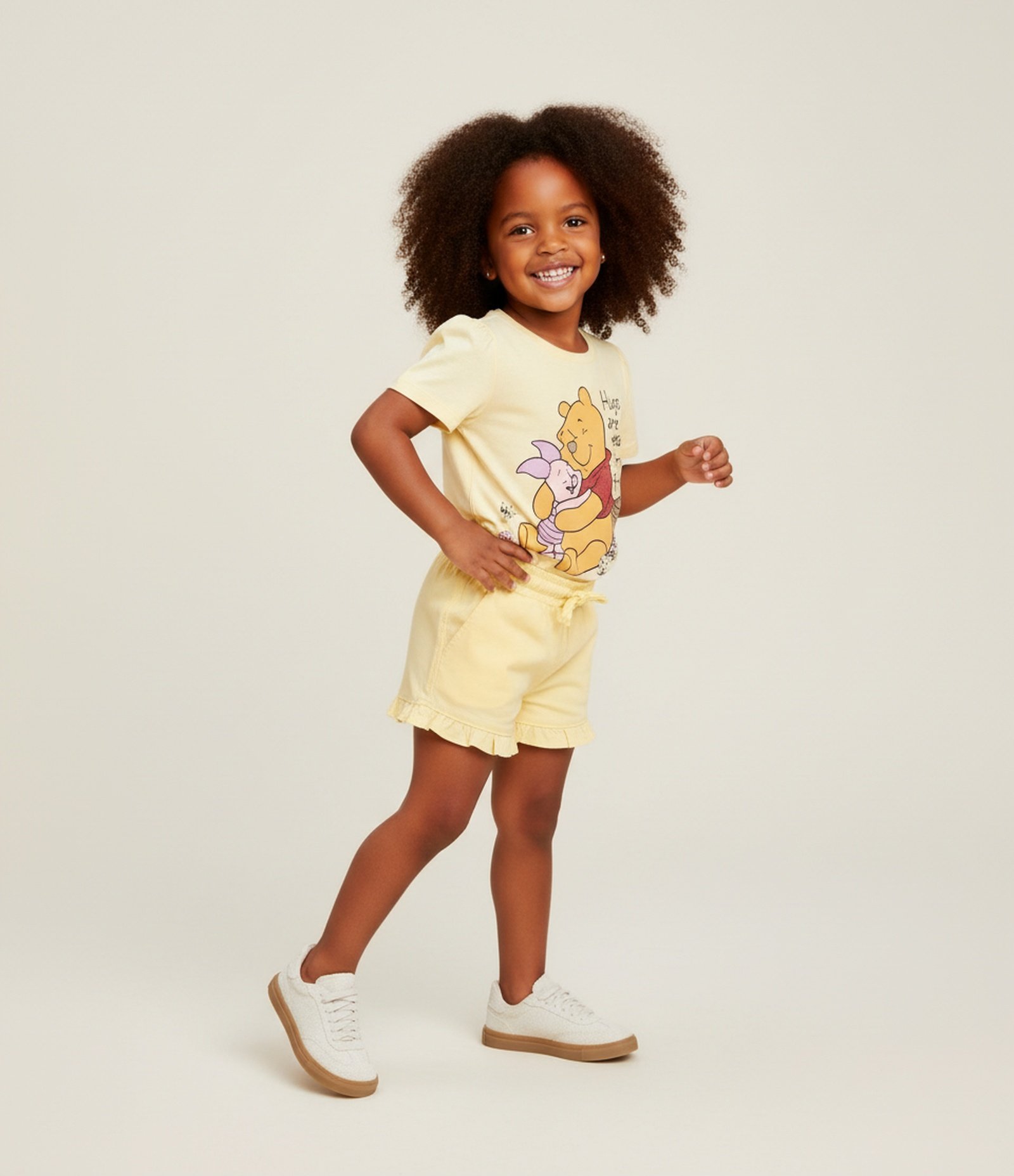 Short Infantil com Babadinhos - Tam 1 a 5 Anos Amarelo 1