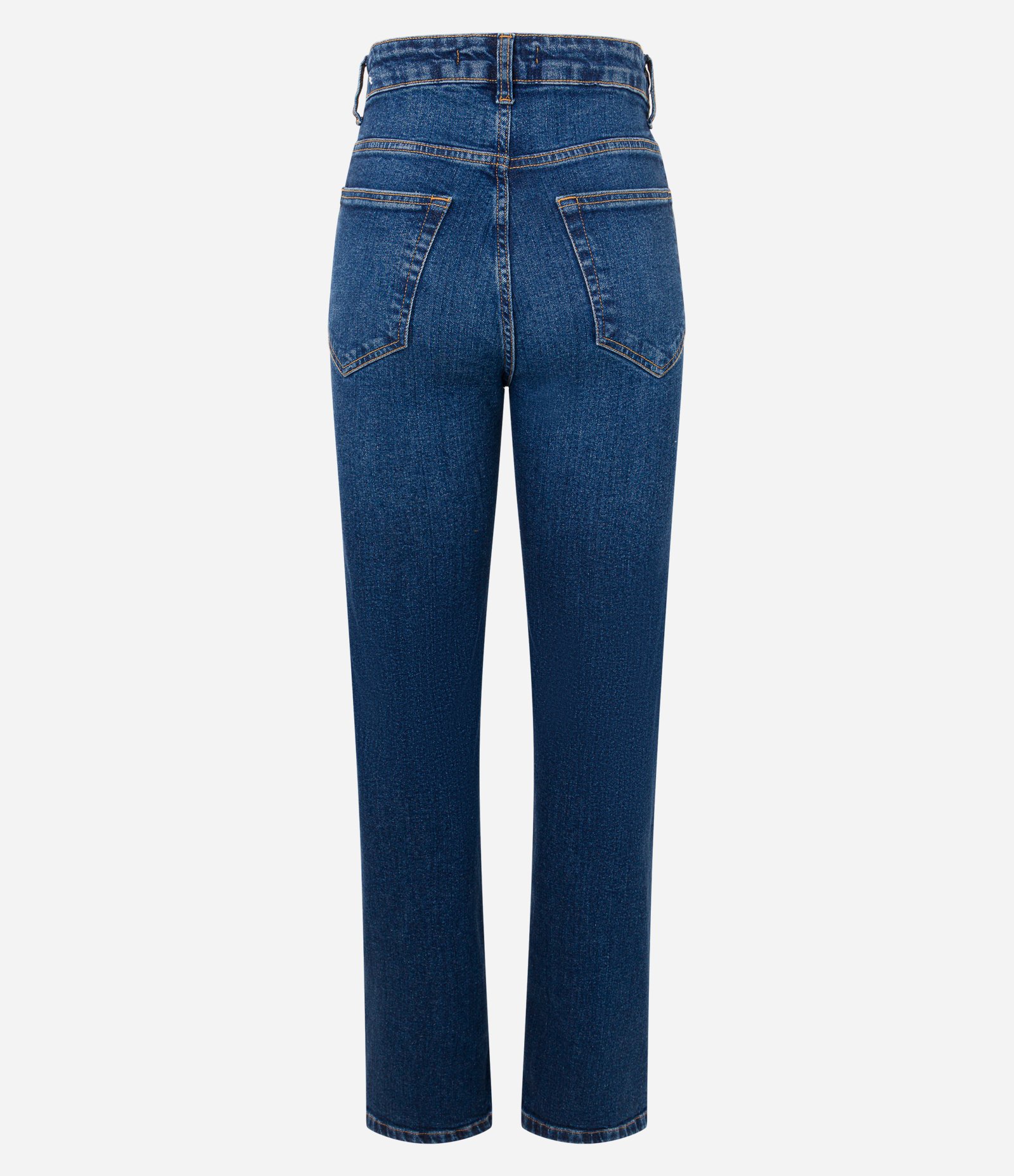 Calça Reta Jeans Comfort com Grilhão no Cós Azul 6