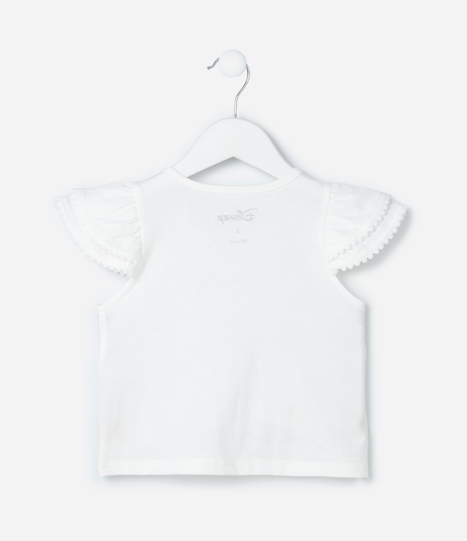 Blusa Infantil com Babadinho e Estampa Minnie - Tam 1 a 5 Anos Branco 3