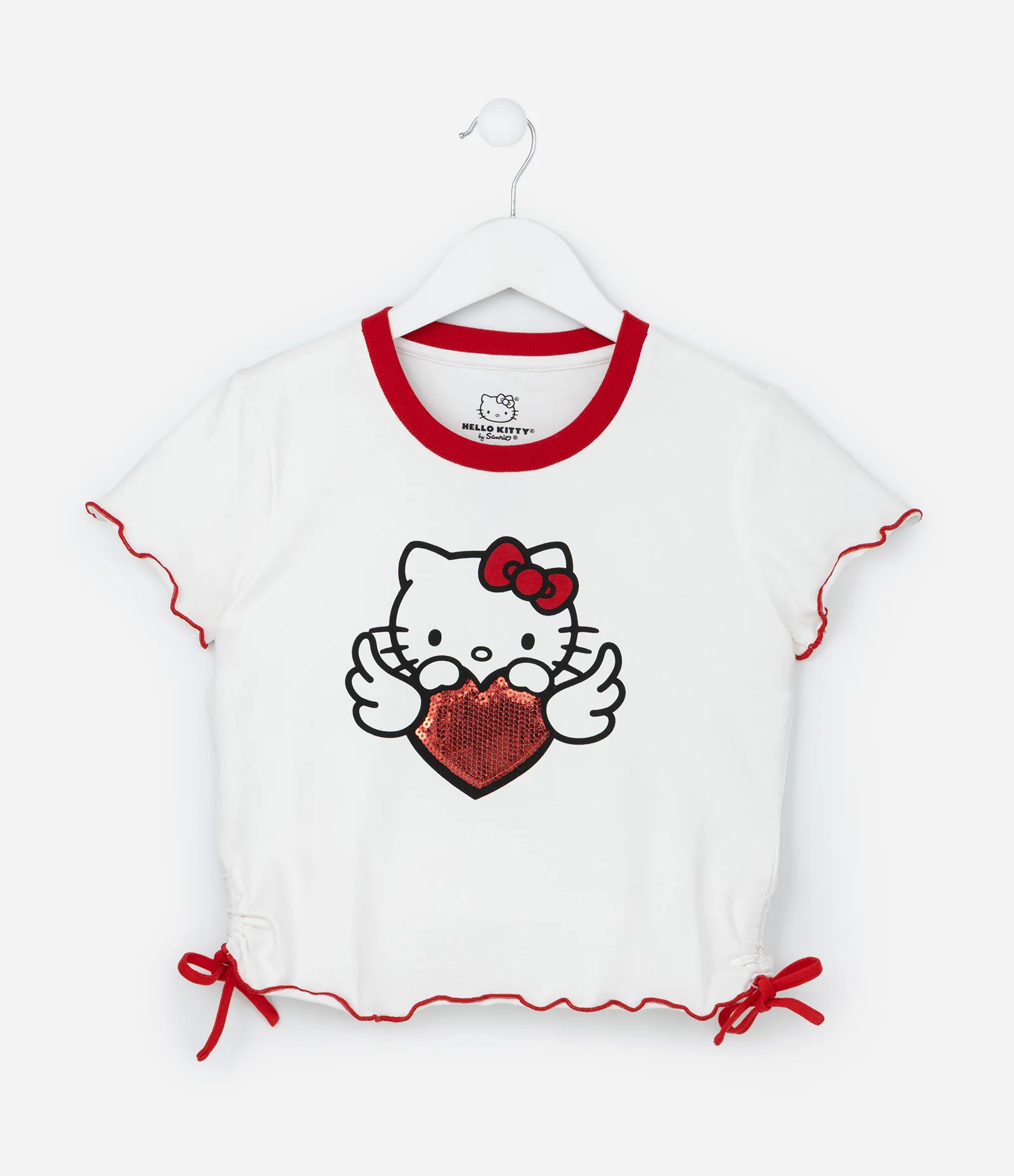 Camiseta Infantil com Lacinhos e Estampa Hello Kitty - Tam 5 a 14 Anos Branco 2