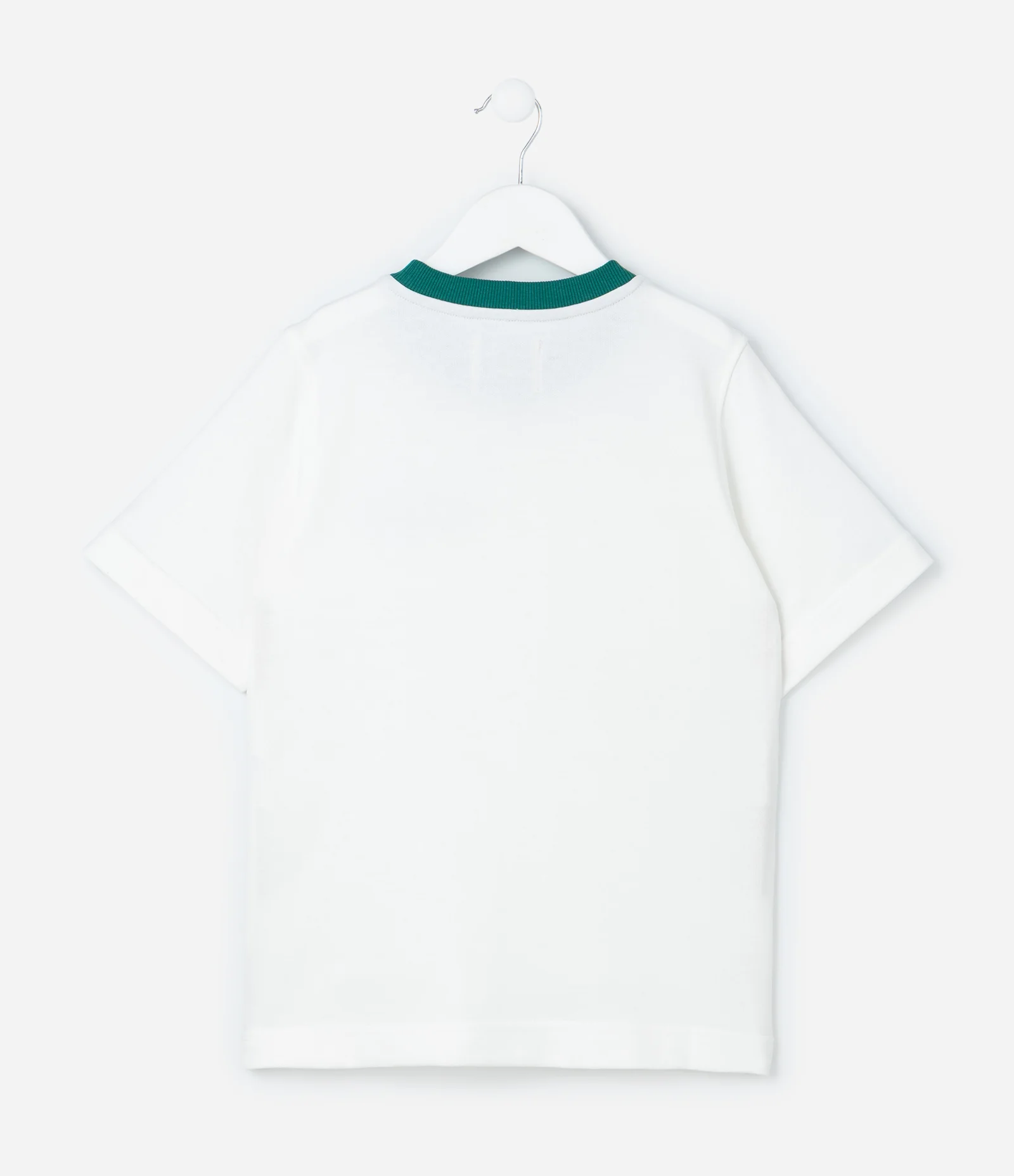 Camiseta Infantil com Listras Contrastantes - Tam 5 a 14 Anos Branco 2