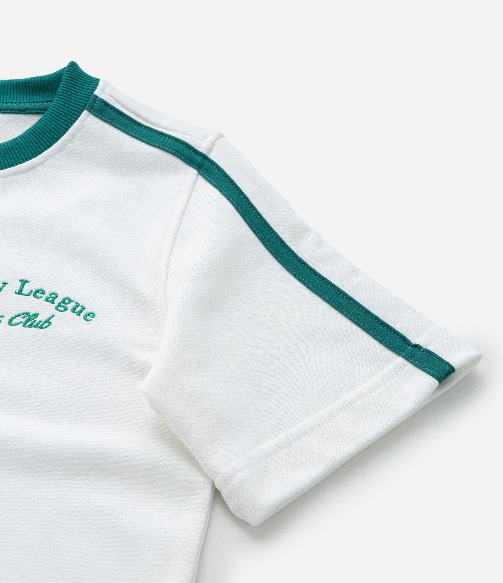 Camiseta Infantil com Listras Contrastantes - Tam 5 a 14 Anos Branco 4