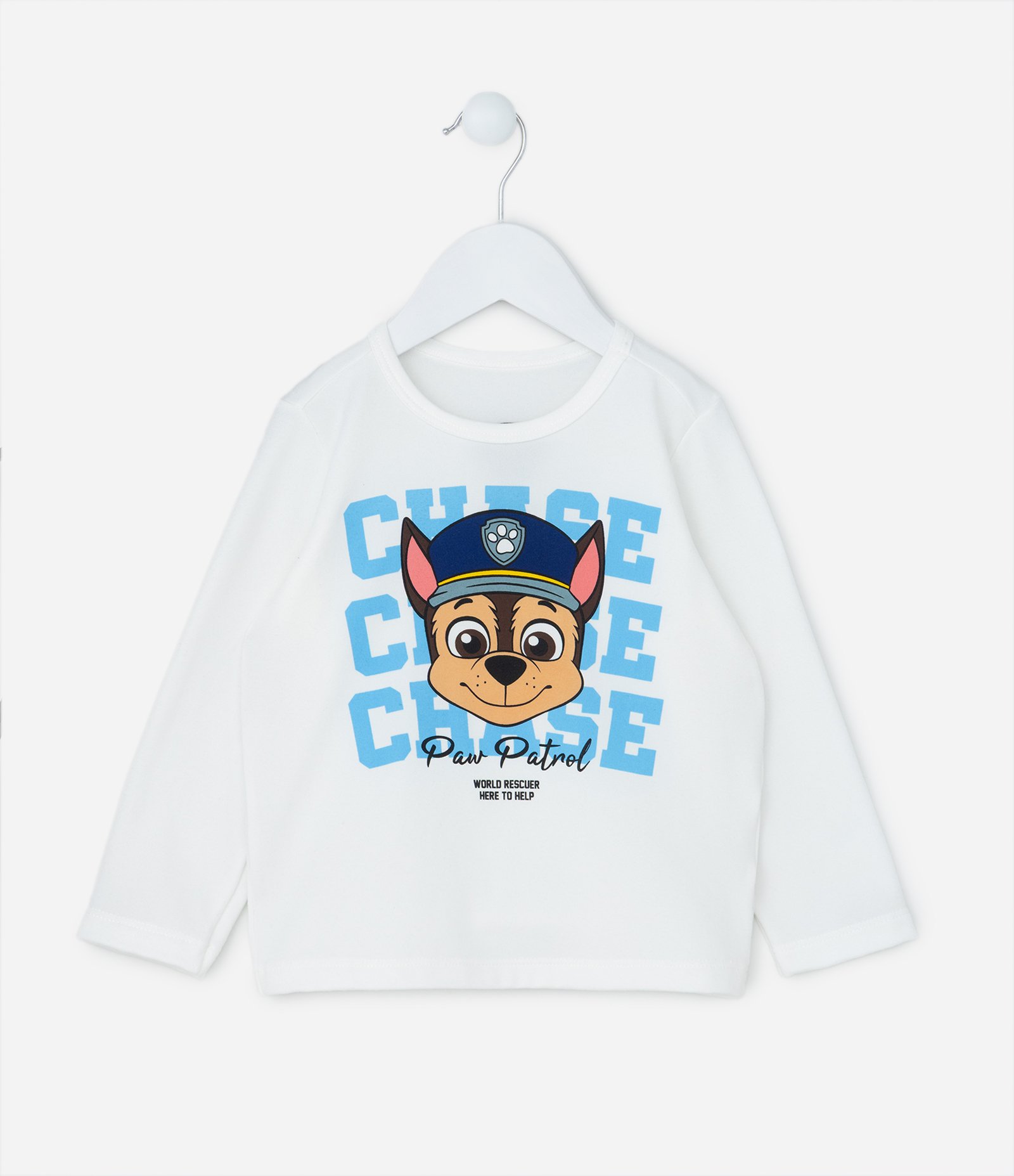 Camiseta Infantil Quentinha Estampa Patrulha Canina - Tam 2 a 6 Anos Branco 1