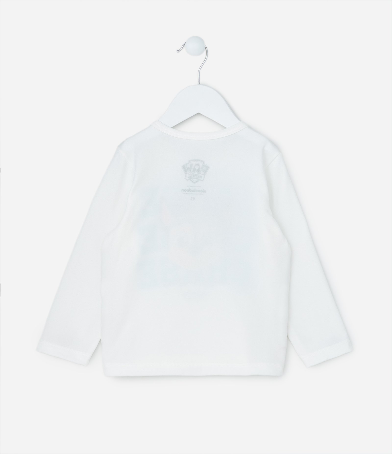 Camiseta Infantil Quentinha Estampa Patrulha Canina - Tam 2 a 6 Anos Branco 2