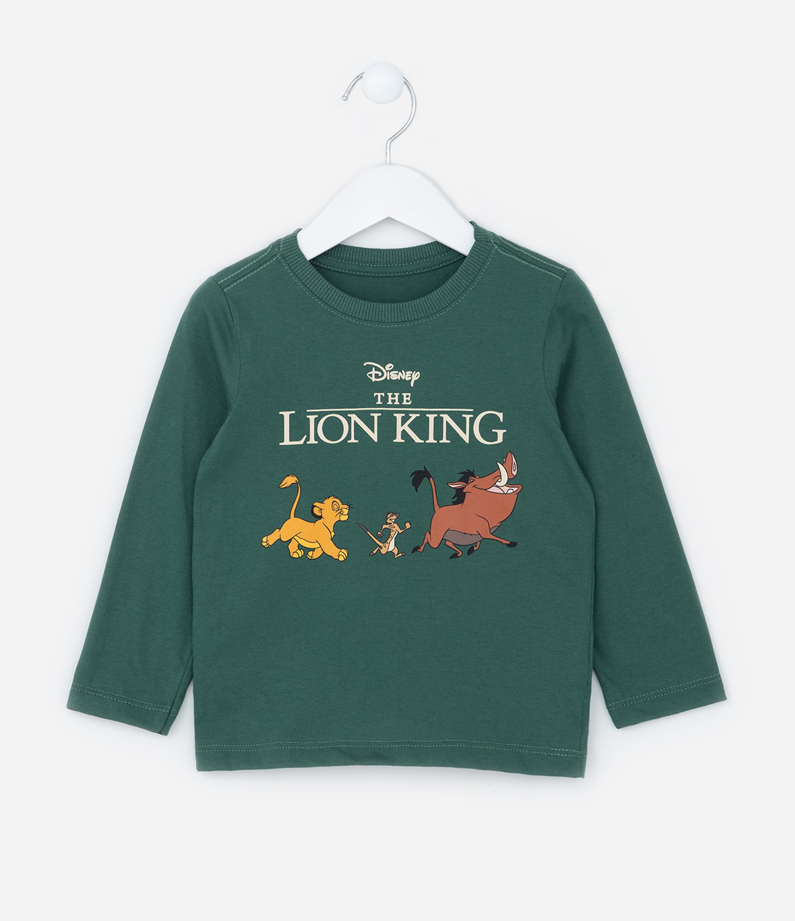 Camiseta Infantil com Estampa Rei Leão - Tam 1 a 6 Anos Verde 1