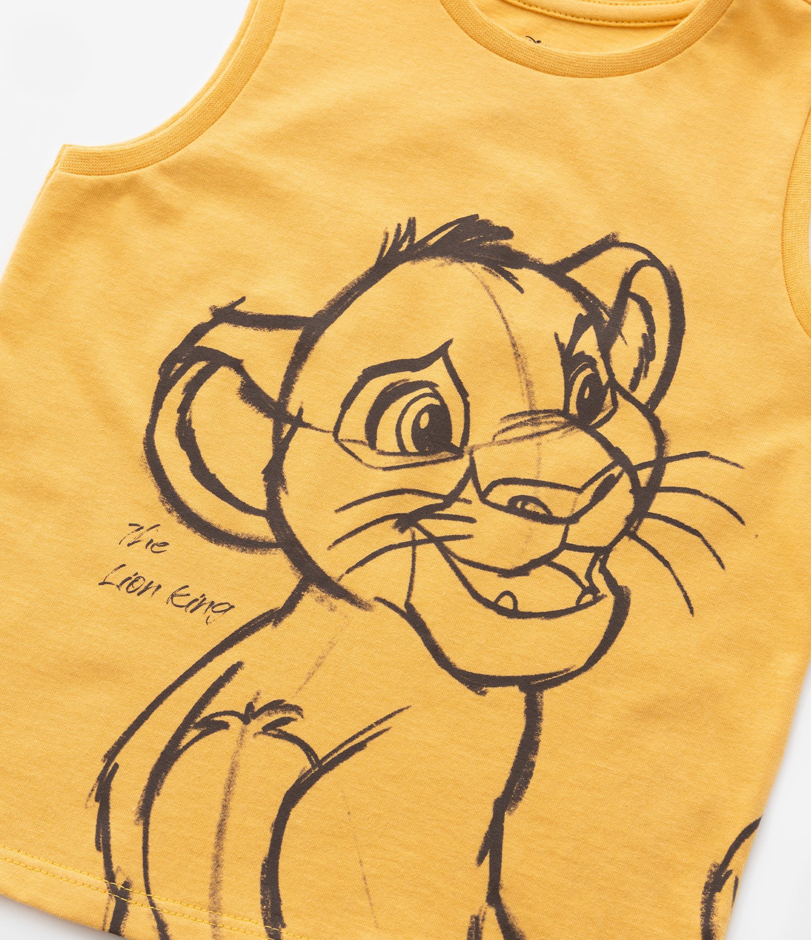 Regata Infantil com Estampa do Simba Rei Leão - Tam 1 a 5 Anos Amarelo 4