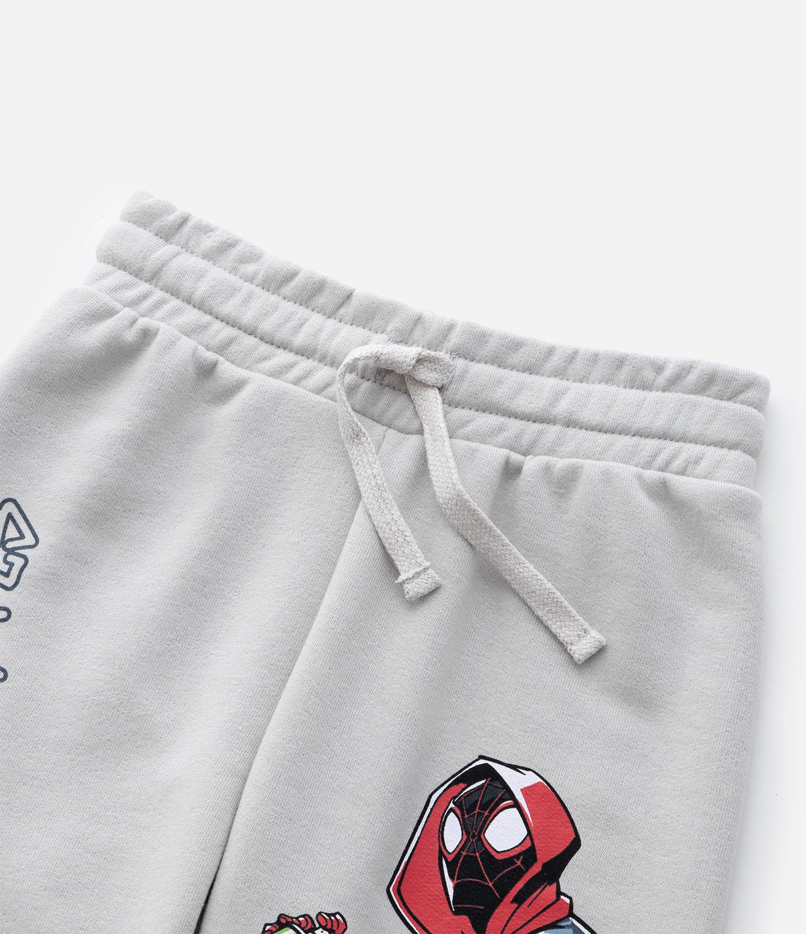 Bermuda Infantil em Moletom Estampa Homem Aranha -Tam 3 a 10 Anos Cinza 4