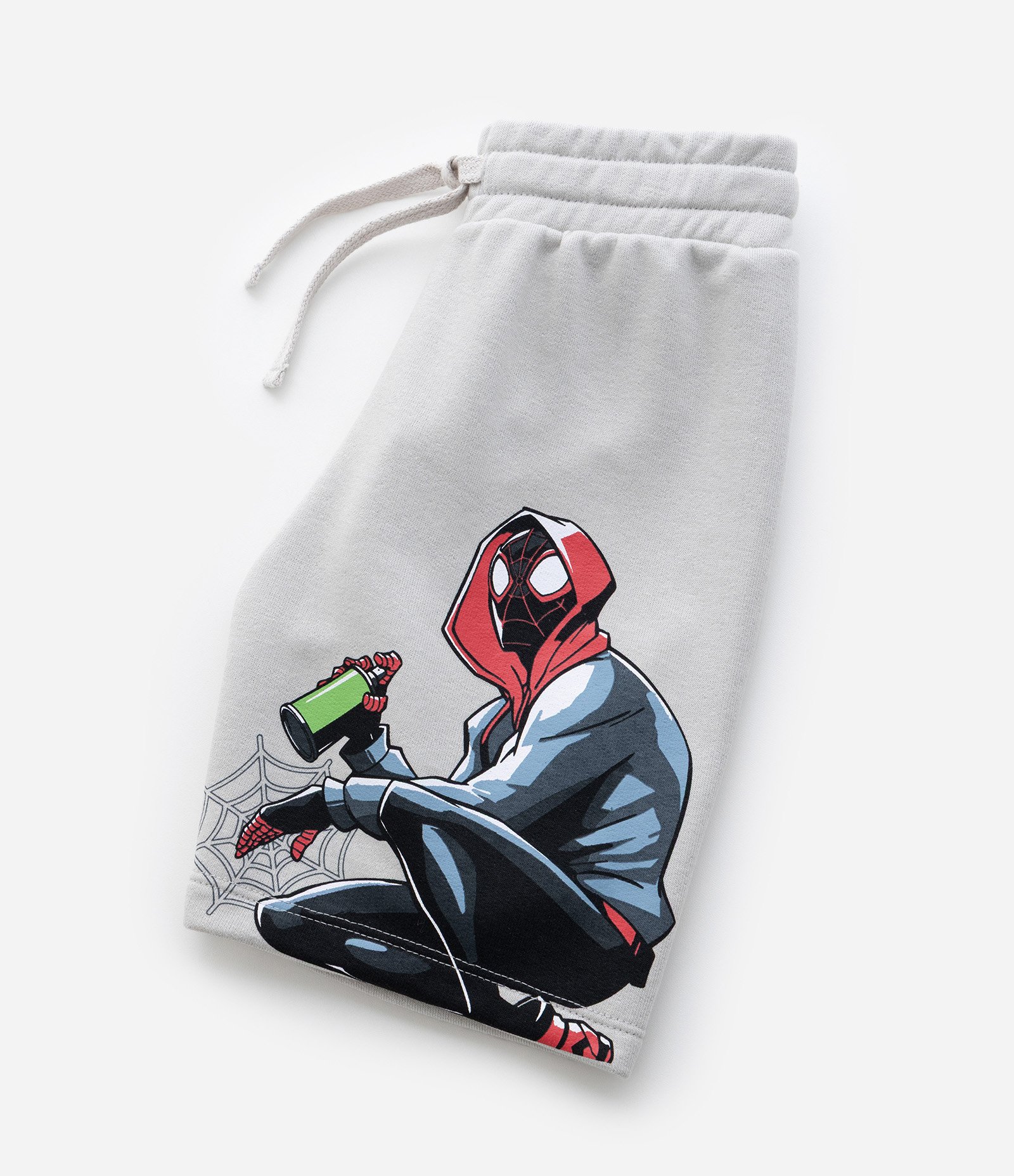 Bermuda Infantil em Moletom Estampa Homem Aranha -Tam 3 a 10 Anos Cinza 6